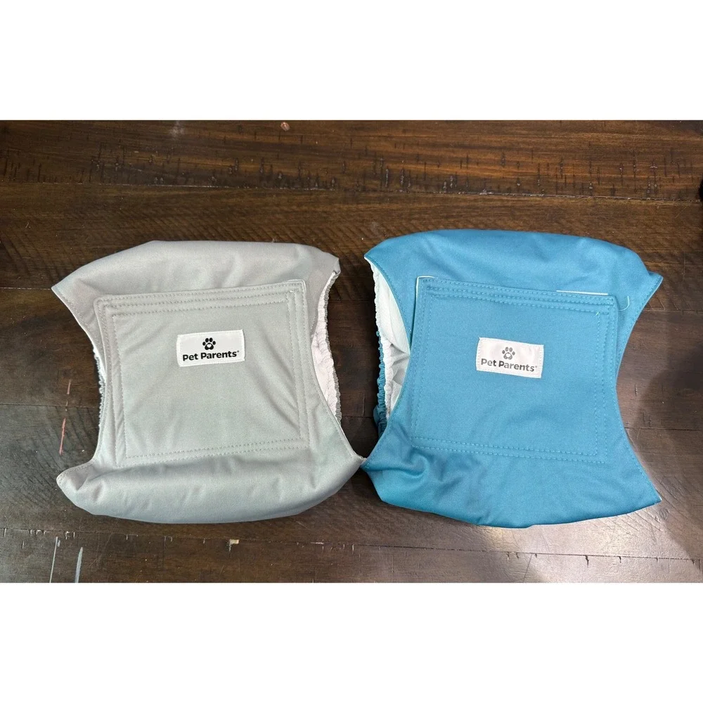 NWOT Pet Parents Male Dog Belly Bands Cloth Washable L Wraps Reusable 2pk